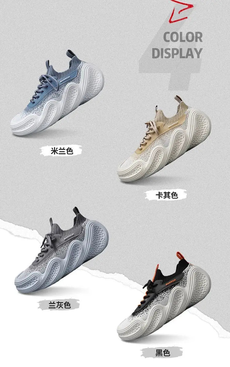 Warrior Original Brand Sports Shoes Summer Breathable Mesh Lightweight Running Shoes Wear-resistant Non-slip Casual Sneakers