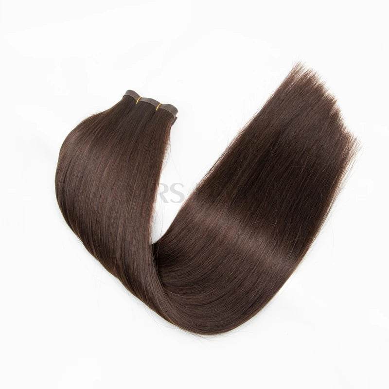 Long Flat Weft Invisible Tape Bundles Human Hair PU Skin Weft Hair Extension Injected Seamless & Glueless Tape On Hair Weft