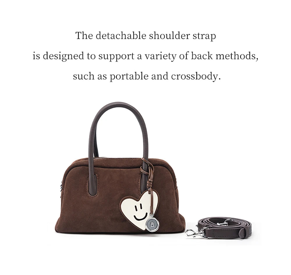 LA FESTIN Original Handbags New Suede Bag Commuter Women's Bag Luxury Shoulder Crossbody Bag Boston Bag Handheld Bag