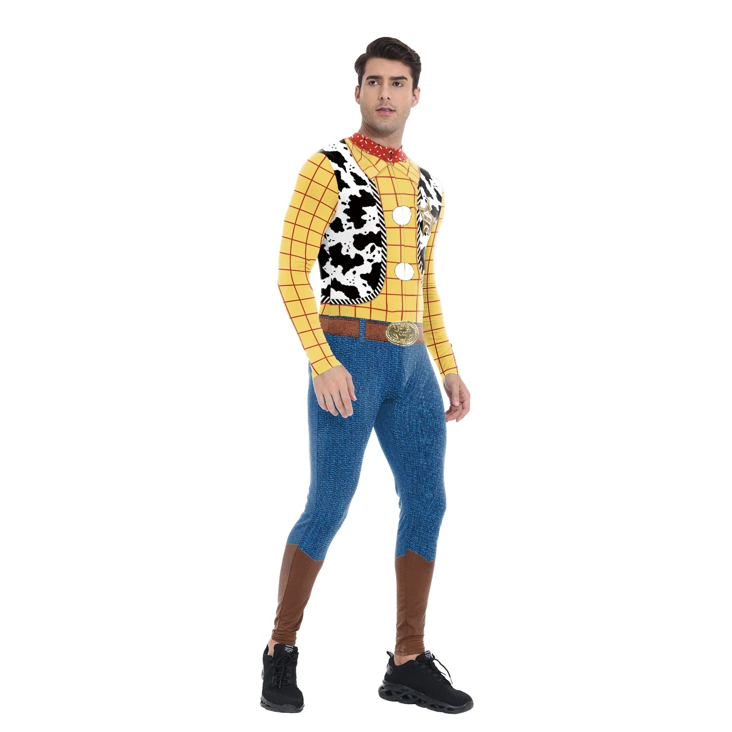 Woody Cosplay Costume Men Boys Jumpsuit Halloween Family Matching Outfits Carnival Party Cowboy Jessie Women Fancy Dress