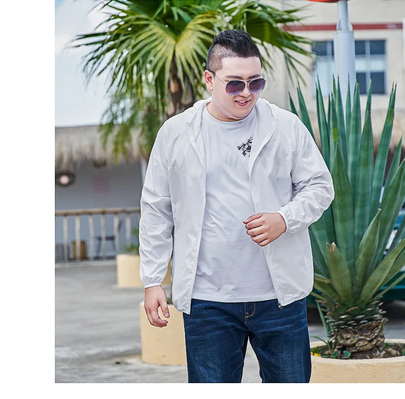 11XL Large size sun protection clothing men's summer thin plus sun protection clothing outdoor quick dry jacket 10XL 9XL 8XL
