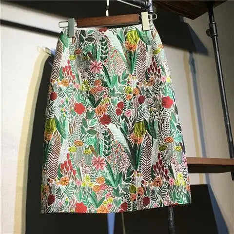 Autumn 2023 High Waist A-line Skirts Light Mature One Step Skirt Ladies Medium Length Retro Wrapped Hip Skirt Jacquard Skirt