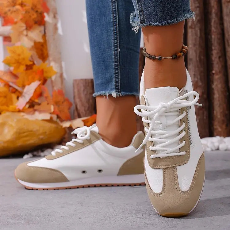 Roman Trendy Spring/Autumn Running Shoes Student Campus Flat Vulcanized Shoes Fashion Sneakers Casual Comfortable Round Head