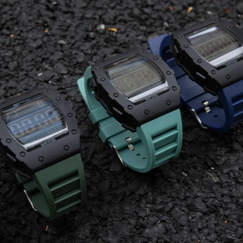 2025 Man Digital Watch Outdoor Sports Multifunctional Waterproof Shock Luminous LED Military Electronics Watch High-end Luxury