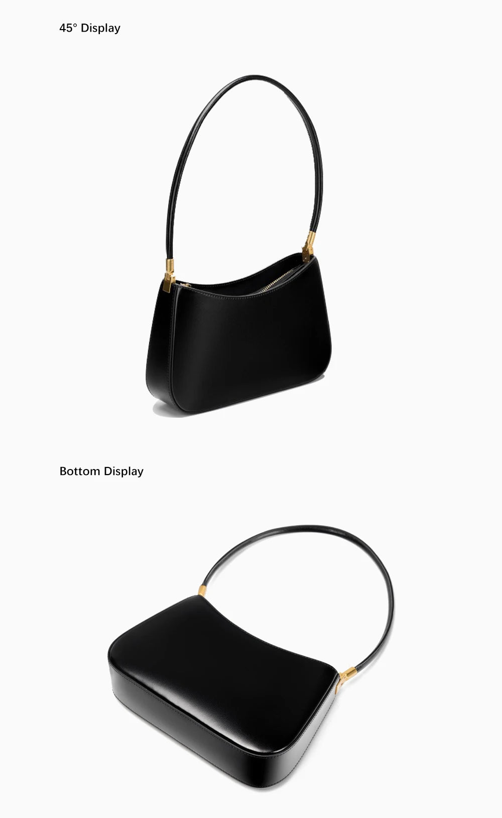 Zency Premium Cow Leather Fashion Shoulder Handbag for Women Trendy 2025 Luxury Designer Underarm Bag