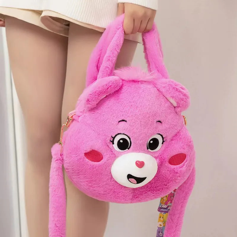Care Bears Plush Backpack Kawaii Fashion Plushie Doll Fur Bag Girl's Bag Children's Bag Shoulder Bag Knapsack Bags Gifts