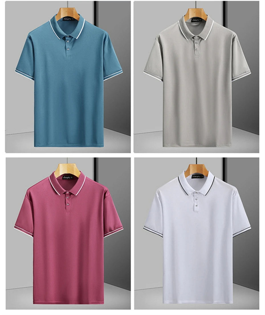 13XL Plus Size Polo Shirt Summer Short Sleeve Polo Shirts Men Fashion Casual Breathable Shirts Male Summer Tops 12XL 13XL