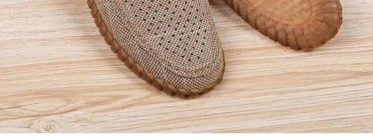 Men's Mesh Shoes Summer Hollow Out Breathable Casual Shoes Large Size Oxfords Bottom Work Shoes Soft Comfort  Flats Male Sneaker