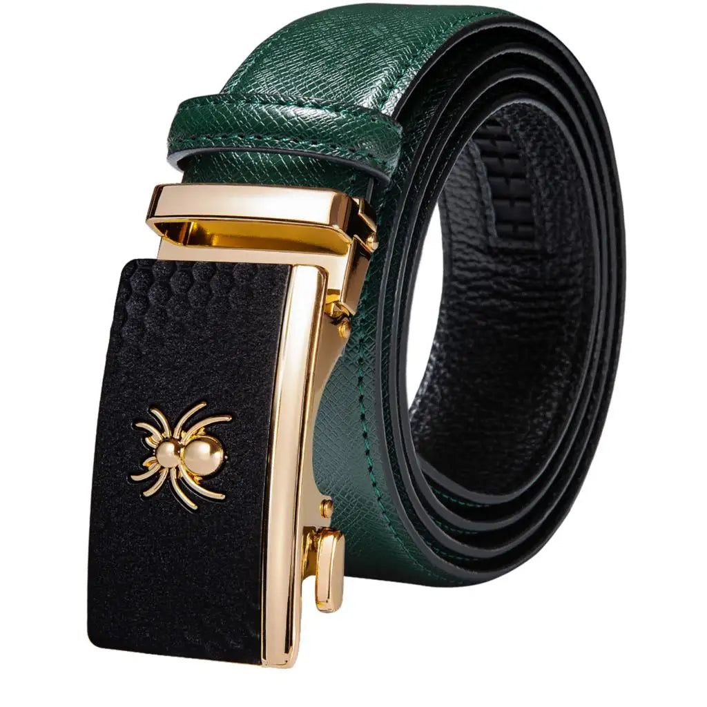 High Quality Mens Belts Black Brown Blue White Green Leather Straps Casual Gold Automatic Buckles Waistband Belt for Men Wedding BAZAARHUBO