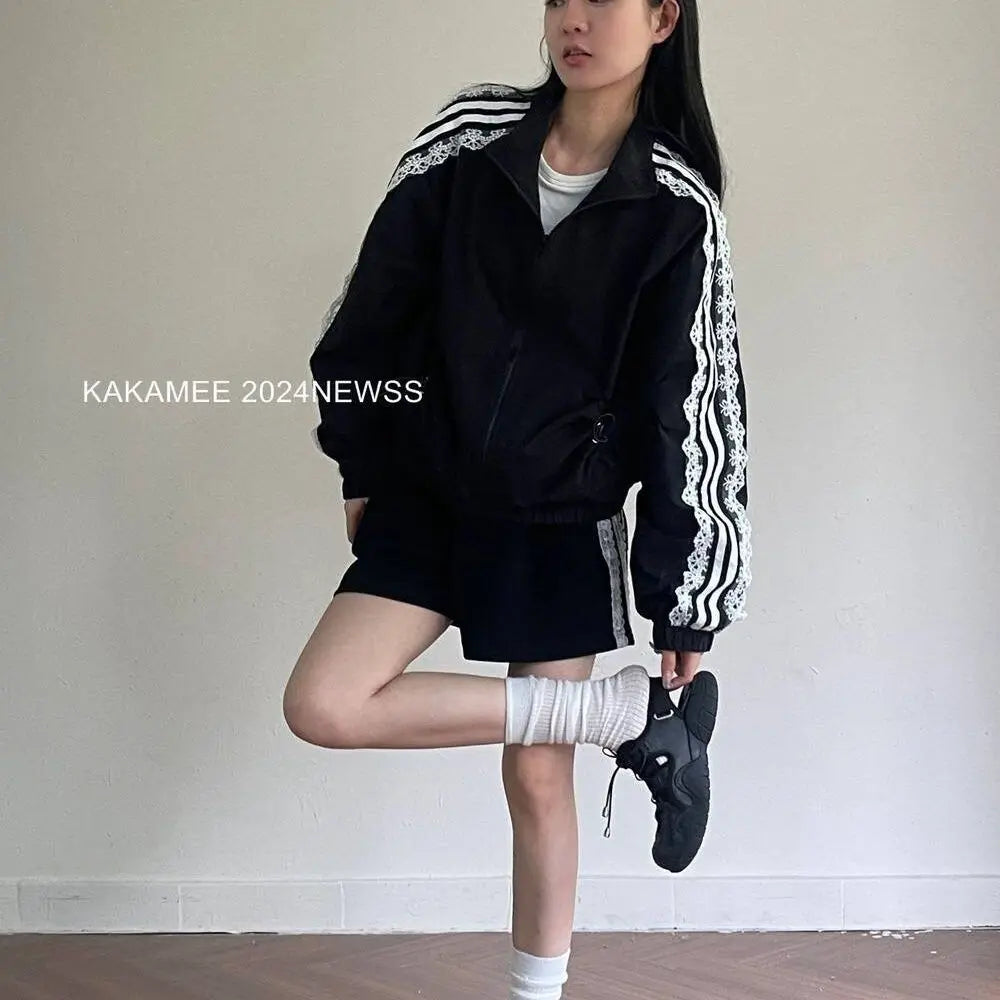 Korean Autumn Loose Hiking Jacket Casual Loose Hottie Trendy Streetwear Sport Waterproof Outdoor Jacket Chaquetas Para Mujer