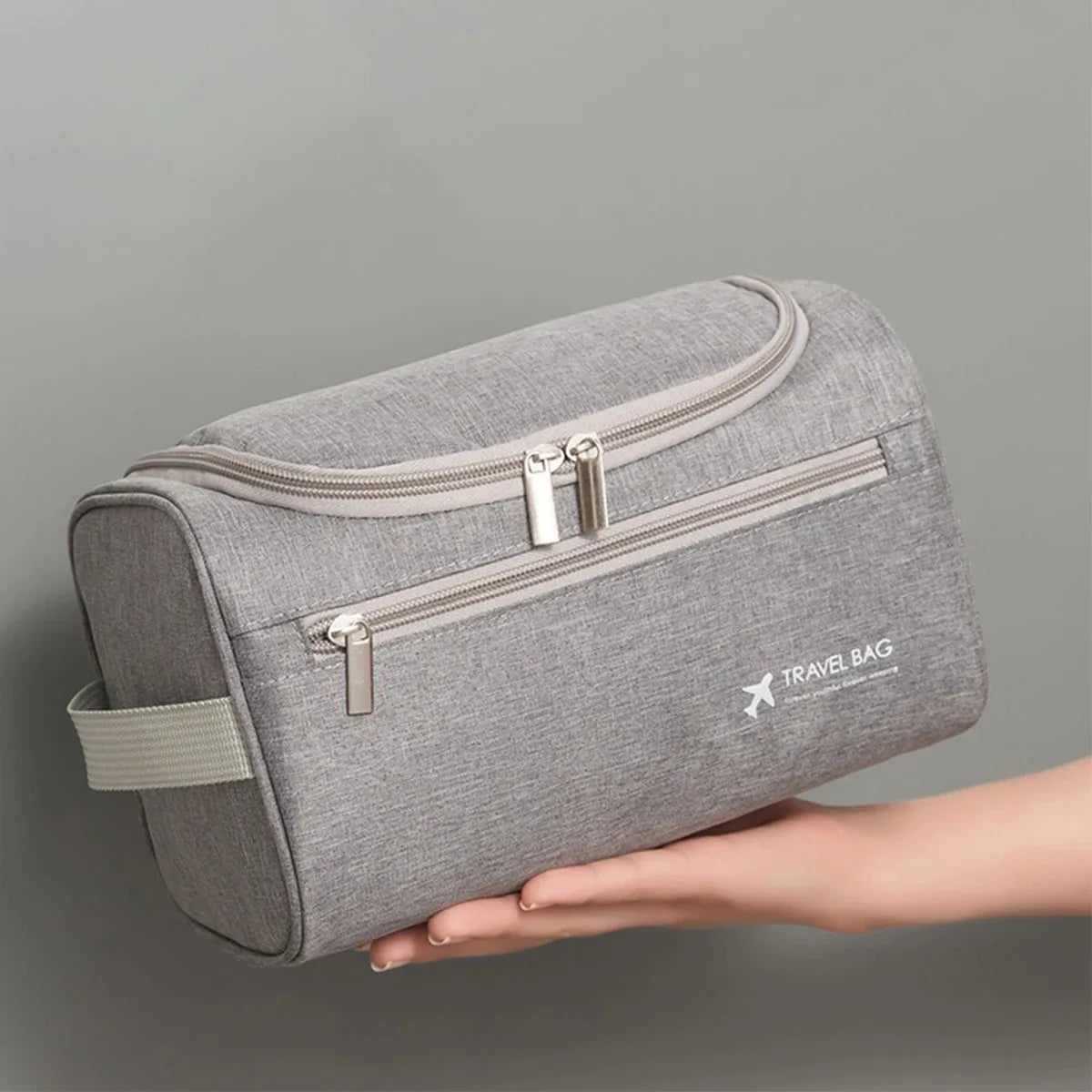 Portable Travel Toiletry Bag Large Capacity Folding Storage Bag Hook Multifunctional Storage Bag Sub