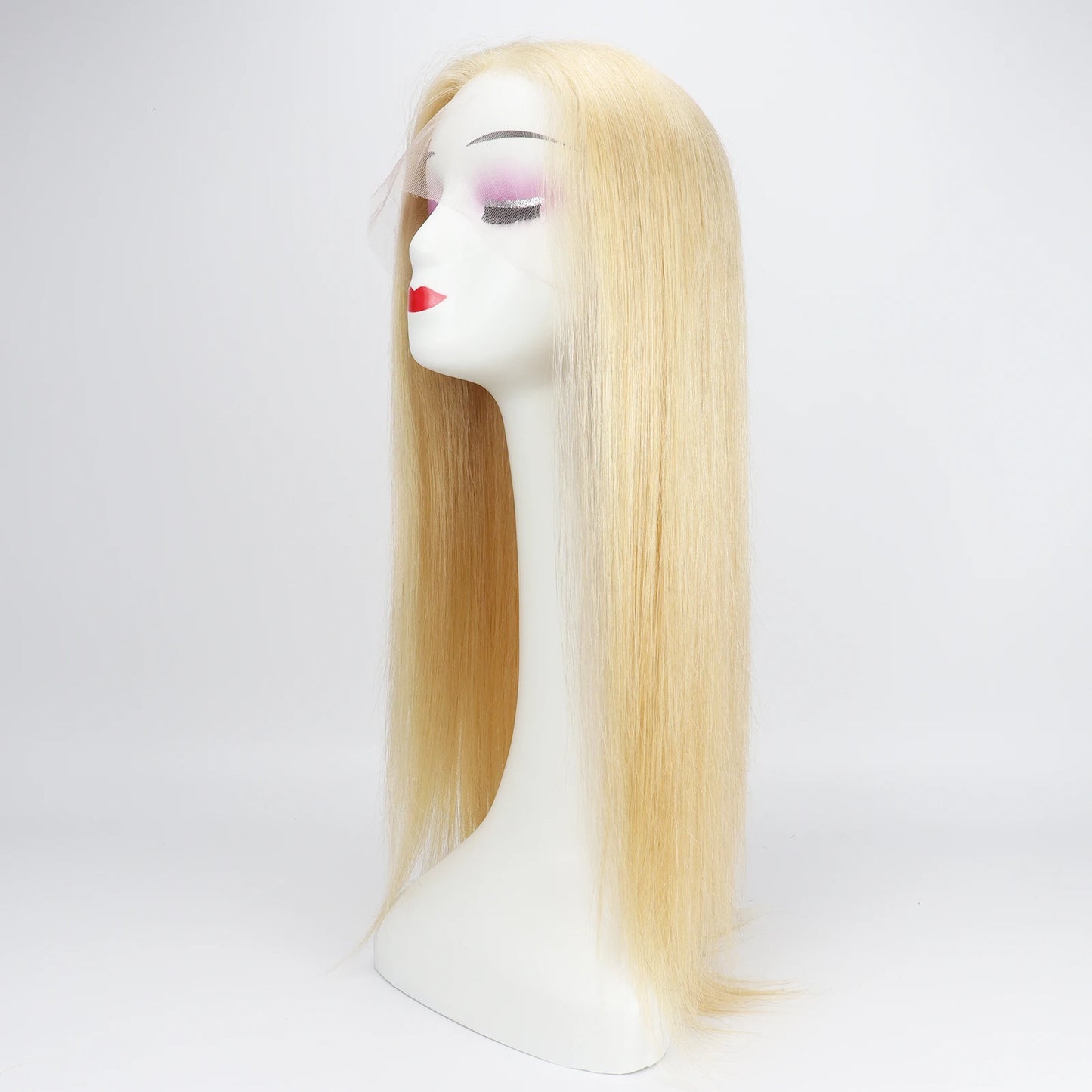 Invisiable Knots Wig for Women 22inch Real Virgin European Human Hair Wig HD Lace with Fabric Natural Hairline Soft Breathable