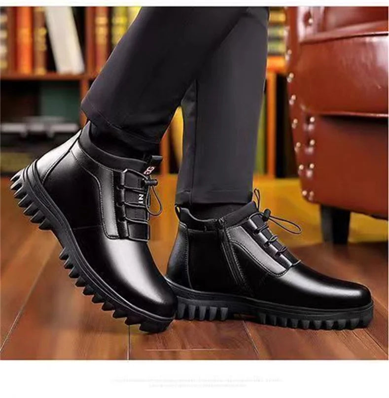 New Men's Thickened Cotton Shoes Winter Cold Resistant Casual Shoes Men's Wool Boots Cotton Shoes Cotton Warm  Boots