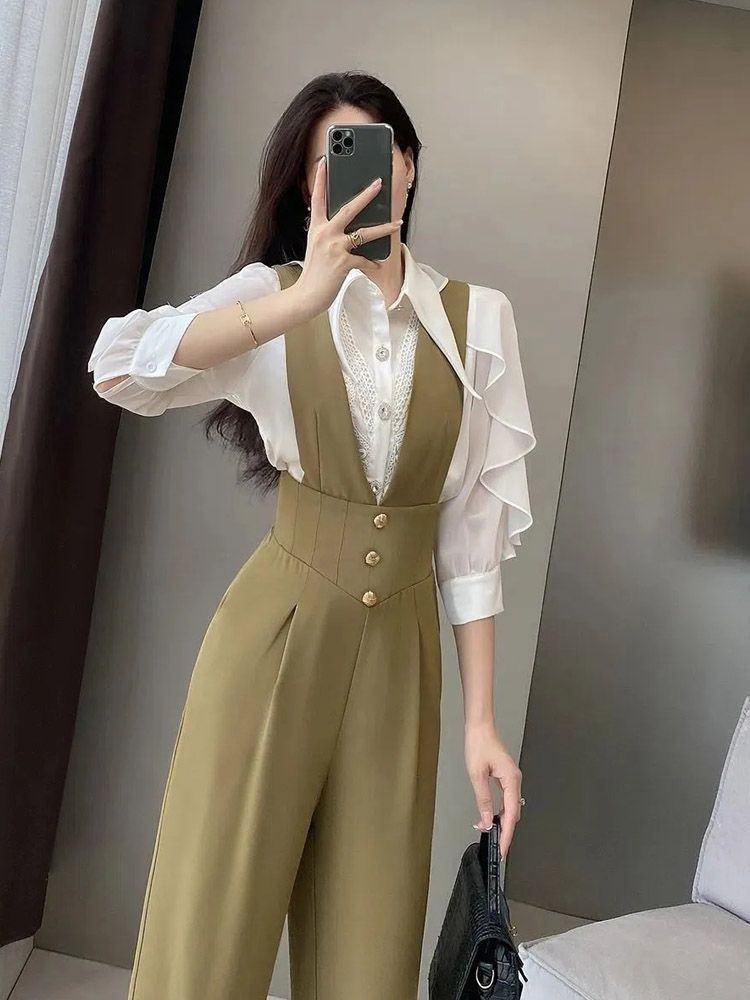 Jumpsuits Women Elegant Office Lady Solid All-match Fashion Simple Leisure Korean Style Comfortable Autumn Design Classic New