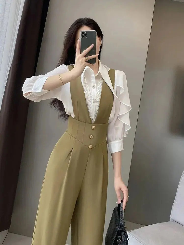 Jumpsuits Women Elegant Office Lady Solid All-match Fashion Simple Leisure Korean Style Comfortable Autumn Design Classic New
