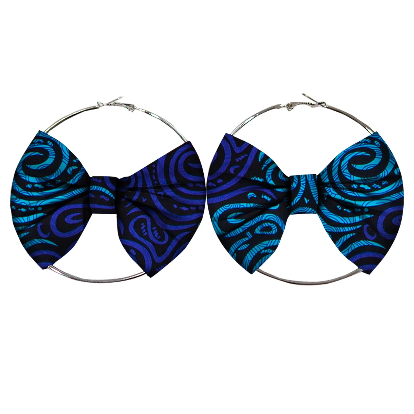 African Earrings Fashion Women Africa Handmade Statement Circle Jewellery Print Wax Fabric Accessories WYA078