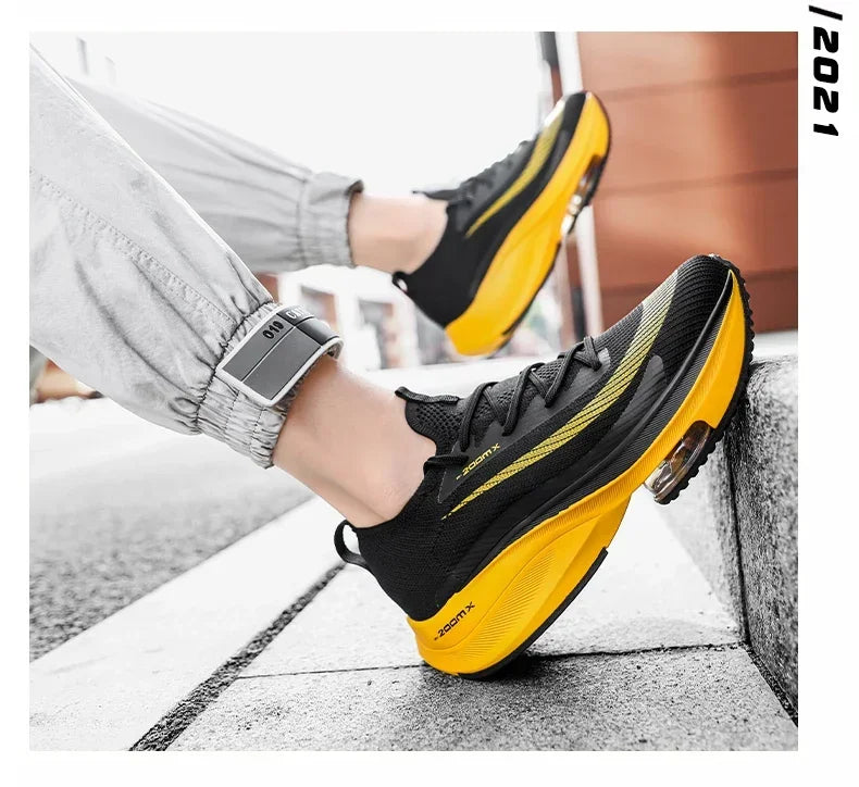 Men Running Shoes Air Cushion Breathable Training Lightweight Shoes Sneakers Marathon Women Comfortable Athletic Sports Shoes