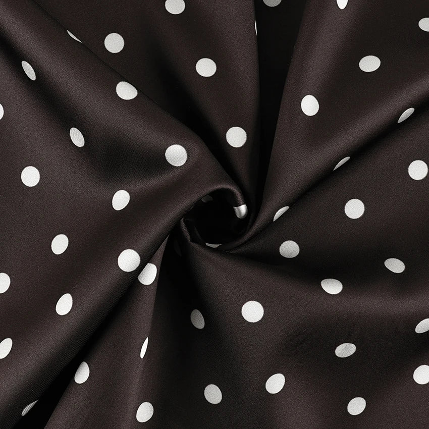 Linad Street Chic Polka Dot Lace Skirts Spriing Vintage Satin Mini Skirt 2026 Fashion High Waist A Line Short Skirts For Woman