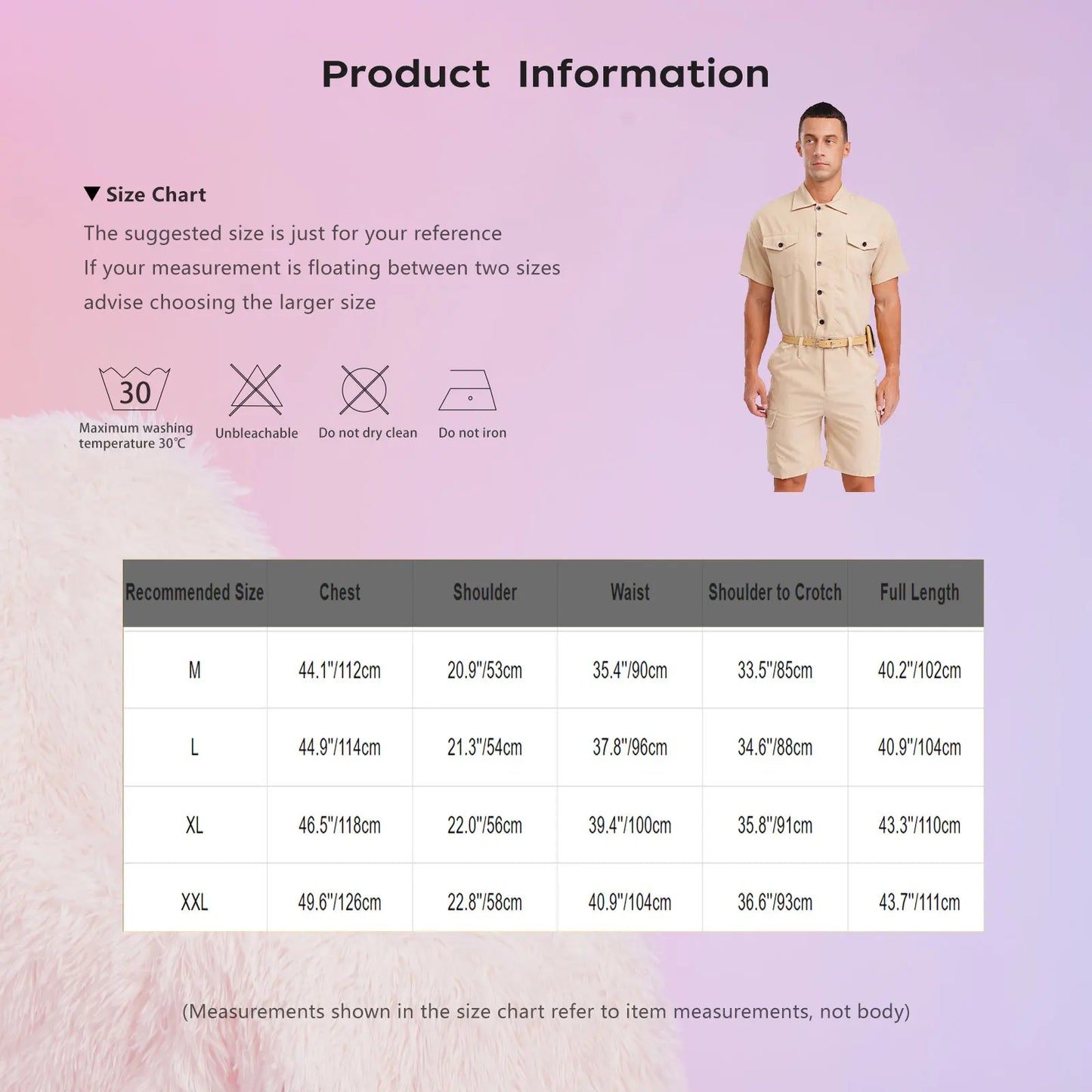 Mens Overalls Work Cargo Jumpsuit with Purse And Belt Workshop Uniform Multi-pocket Shorts Bottom Coveralls Rompers Work Wear
