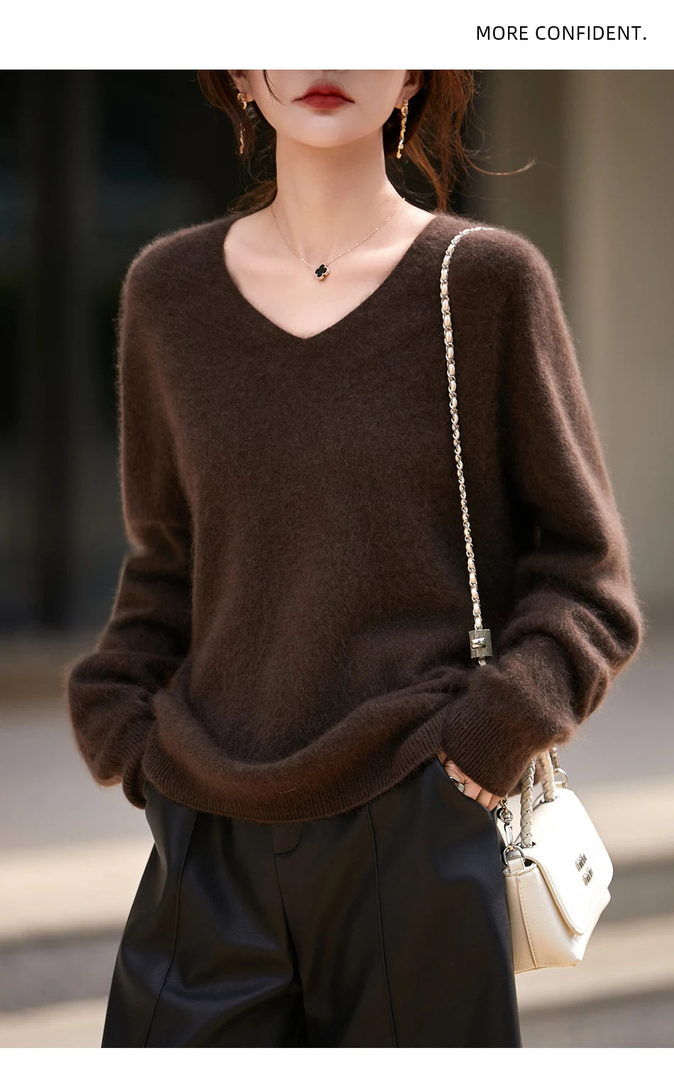 WinvyNee Women Tops Brushed Cashmere Wool Sweaters Winter V Neck Pink Warm Causal Knitted Tops Pullovers Solid Jumpers A1713002A
