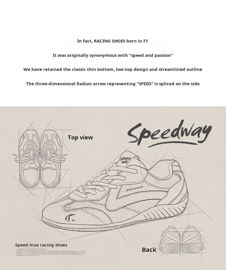 Maden Unisex Fall Vintage Patchwork Racing Shoes Breathable German Trainers Sneakers Thin Sole Casual Lace-Up Sport Winter Shoes