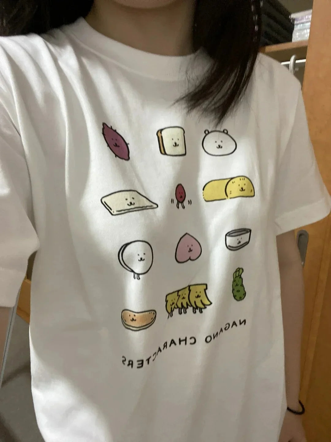 Cute Print Women Round Neck Short Sleeve Cute Tops Cartoon Print Top Trendy Fashion Women Clothing Graphic T Shirts