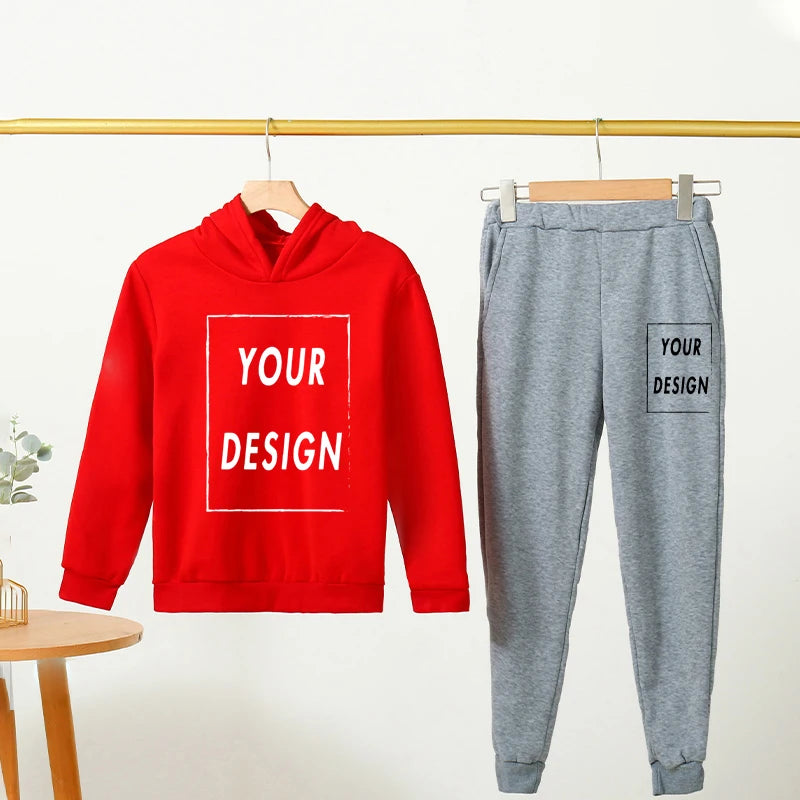 Kids Fashion 2pcs Pullover Hoodie+Pants Suits 1-8Y Years Boys Girls Casual Long Sleeve Sportswear Tracksuits Children Clothes