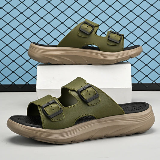 New Men's Sandals 2026 Summer Outdoor Fashion Comfortable Thick soled Casual Shoes Large Lightweight Non slip Walking Slippers