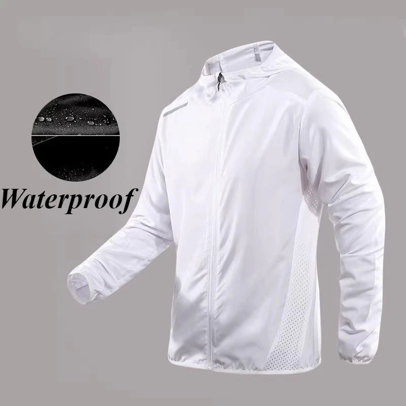 2025 UPF Sunscreen Coats Men's Jacket Breathable Sports Waterproof Jacket Summer UV Protection Outdoor Fishing Skin Coat 4xl