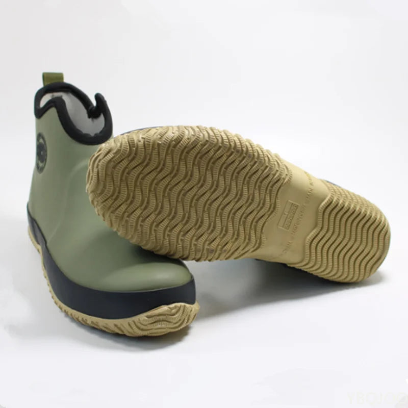 Men's Non-Slip Rain Boots Waterproof Rubber Ankle Boots Outdoor Leisure Fishing Boots Student Rain Boots Platform Boots 장화 2023