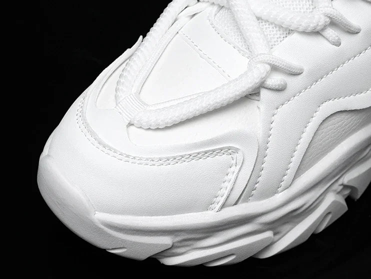 Men Sneakers Mesh Men Shoes PU Leather Platform Casual Sneakers Increased Vulcanized Shoes Light Running Shoes Tenis Masculino