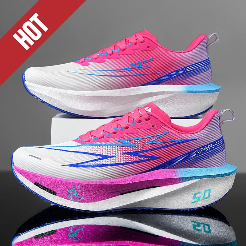 Running Shoes Carbon Board Speciality Marathon Men Sports Breathable Lightweight Women's Comfortable Athletic Nonskid Sneakers