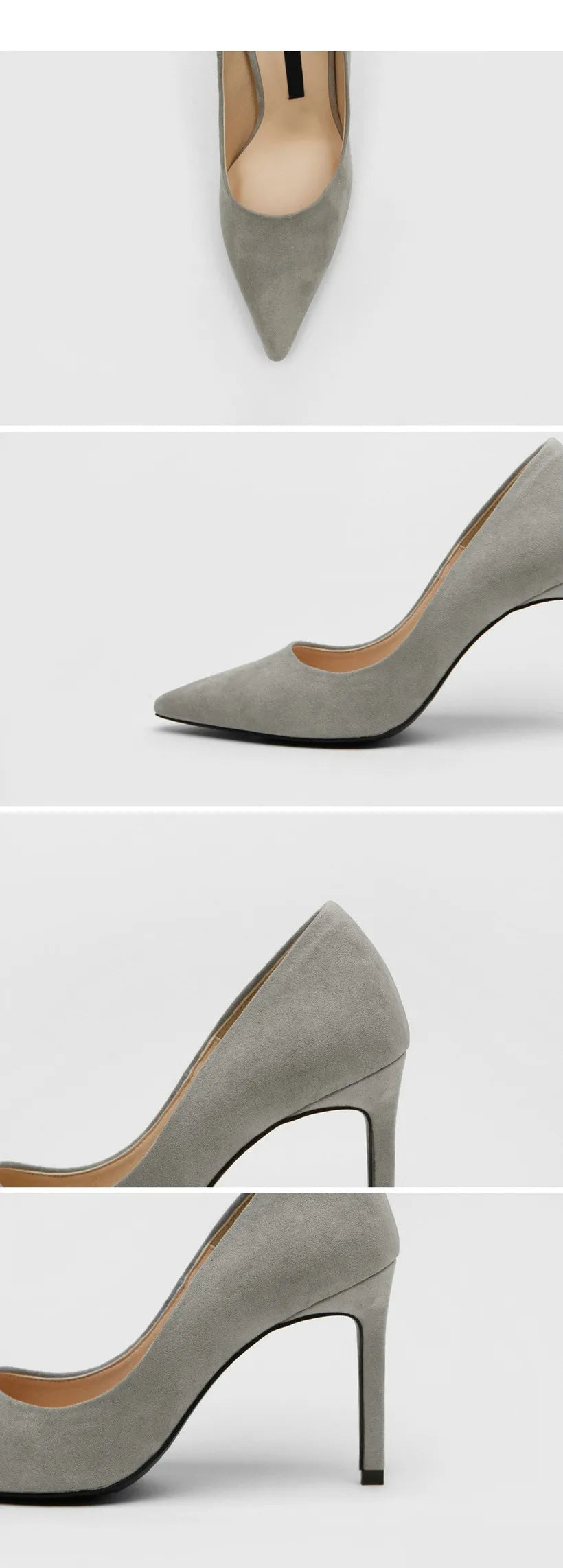 2025 Flock Leather Heels Women Pumps Bucket Pointed Toe High Heels Sexy Lady Shoes Thin Heels Chaussure Femme Autumn