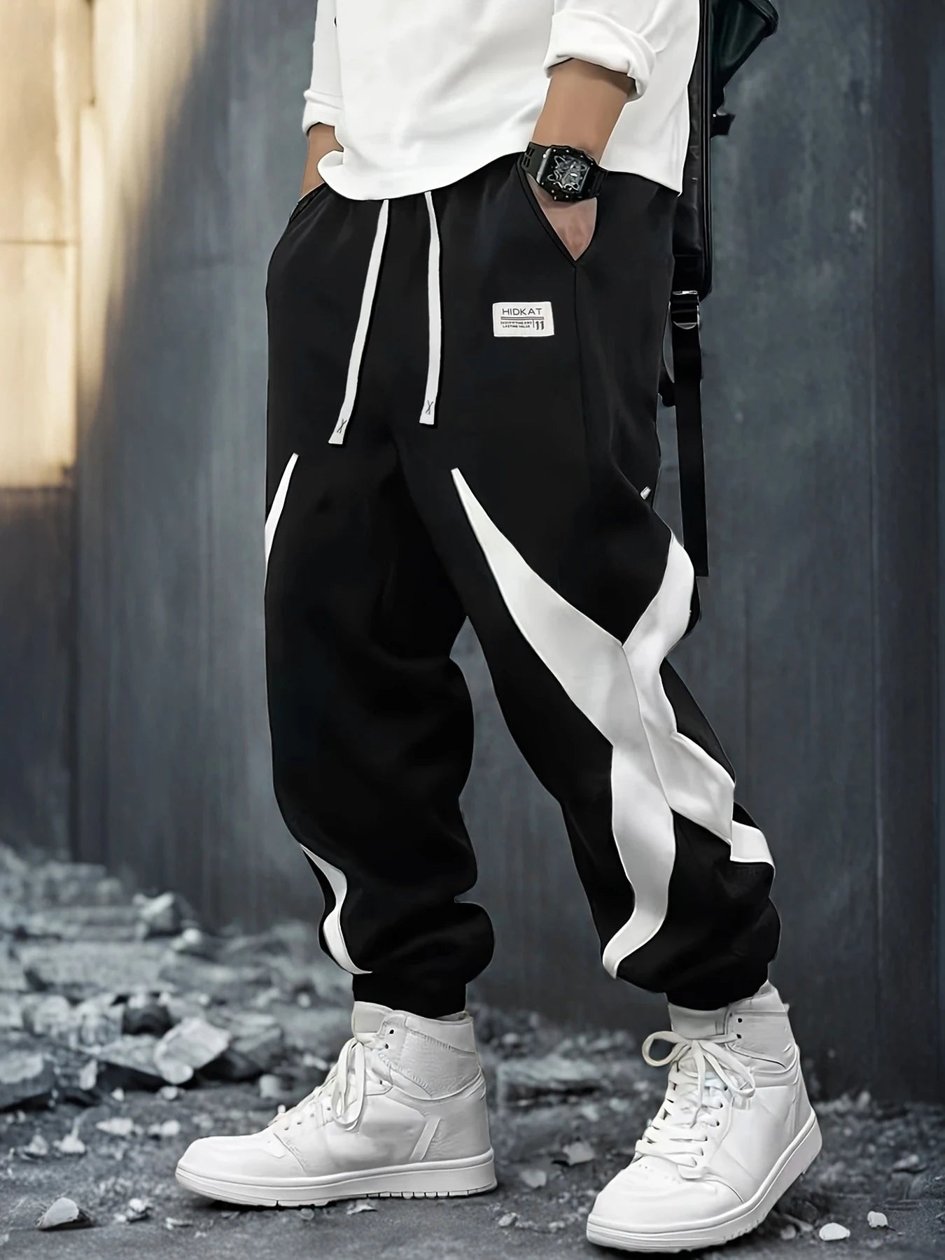 Boys' pants, boys' casual pants, can be worn in all seasons, with contrasting colors and street style, suitable for boys aged 7-