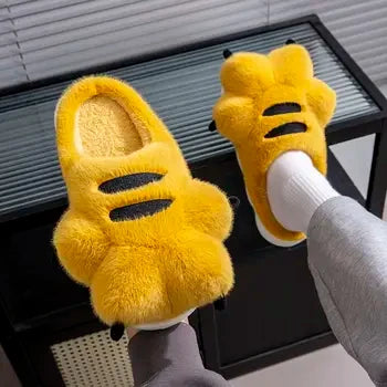 Unisex Men's Cartoon Animal Furry Bedroom Boot Shoes Warm Novelty Outdoor Slipper with Grippers New Adults Fun Alligator Slipper