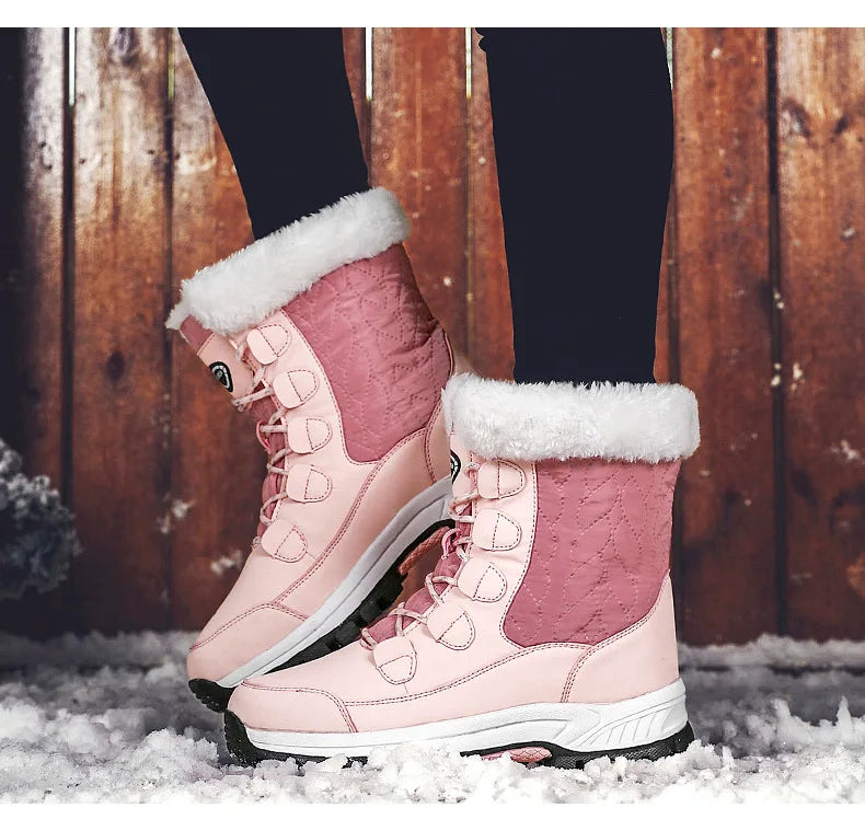 Winter New Women's Boots Plush Warm Women's Snow Boots Outdoor Non-slip Sneakers High Quality Waterproof Women Boots Botas Mujer