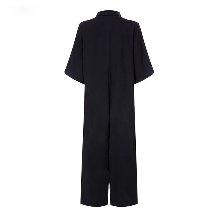 Elegant Autumn Casual Workwear Jumpsuit Cotton And Linen Women's Trousers Spring Autumn Office Lady Loose Jumpsuits Female