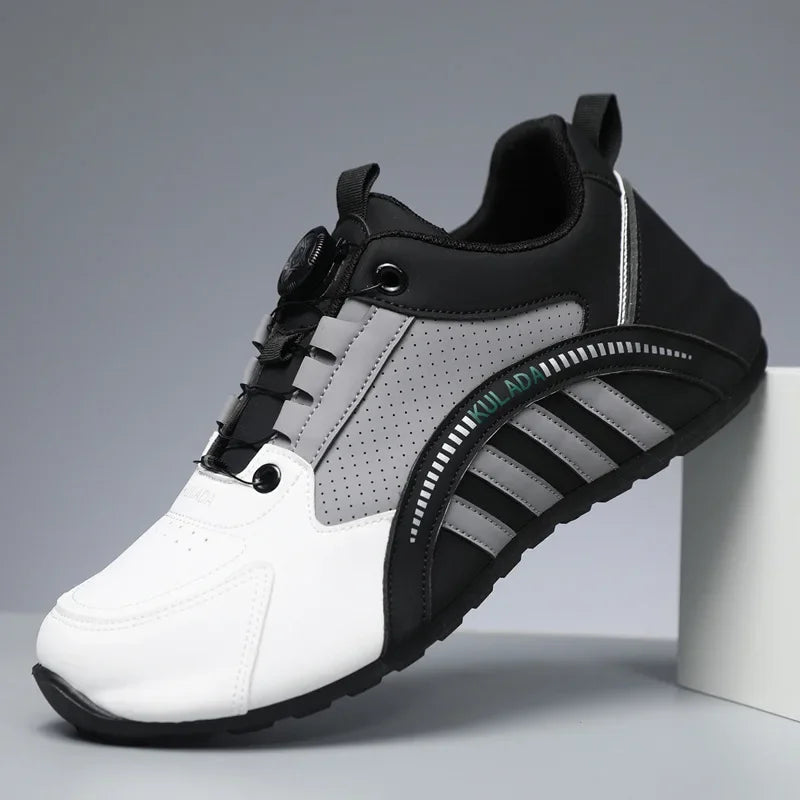 Men Casual Sneakers Rotating Button Summer Breathable Sport Shoes Lightweight Outdoor Mesh Running Shoes Athletic Jogging Shoes