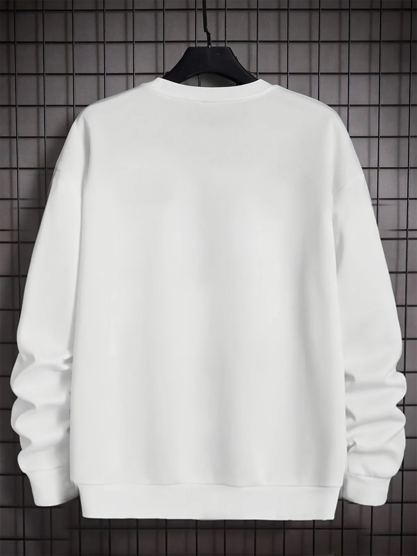 Men's autumn and winter fashionable casual loose Los Angeles LA letter graphic printed long sleeved round neck sweatshirt