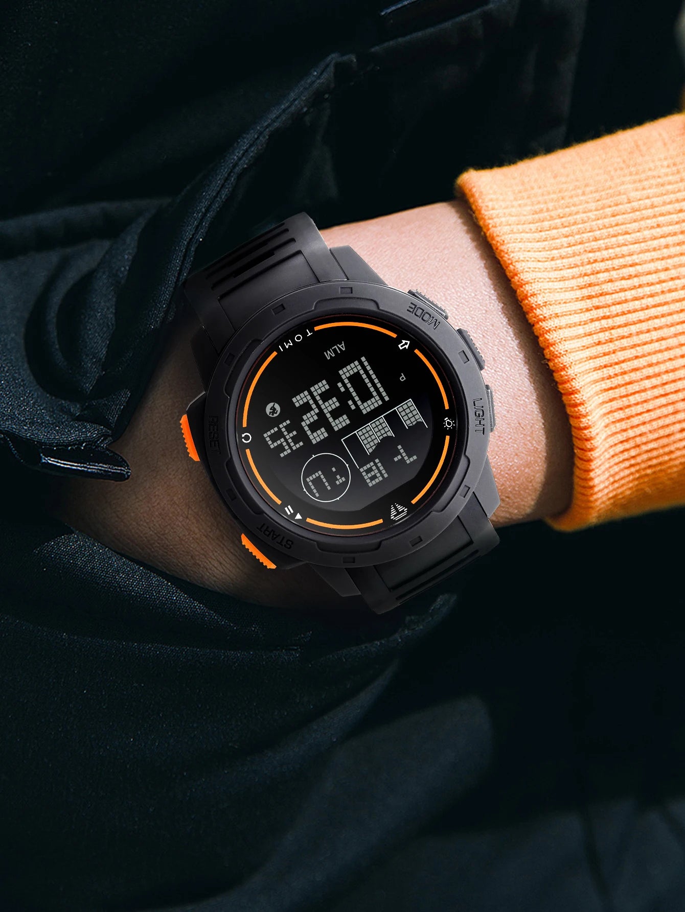 TOMI Sports Watch Digital Watch Multi functional Waterproof Stop Watch Student Sports Electronic Watch Children's Gift