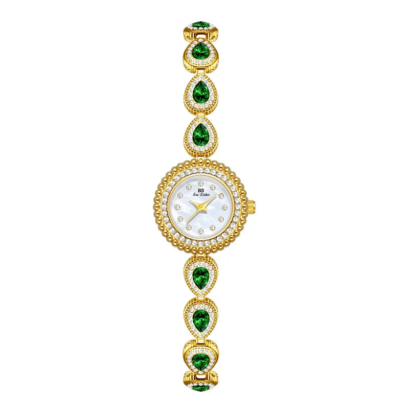 Gold Women Bracelet Dress Watches For Ladies Wrist Quartz Watches 2025 Top Brand Luxury Golden Rhinestone Gift Girlfriend Clock