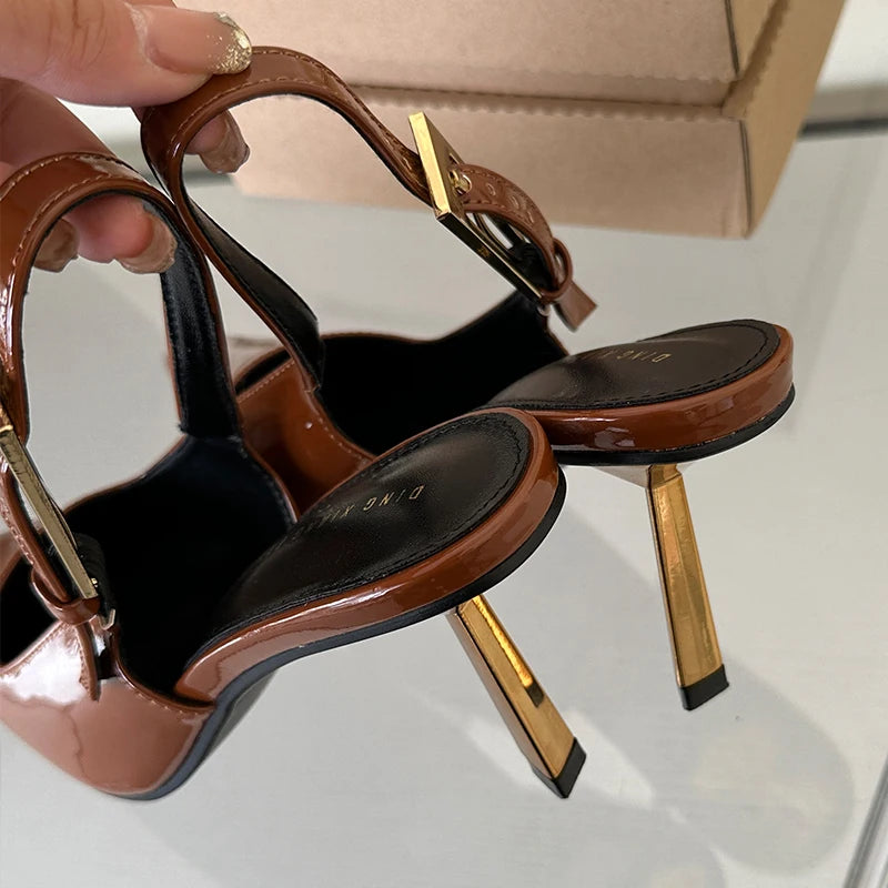 Women Shoes Pumps Sandals Spring Fashion Pointed Toe Slingbacks Female Footwear Summer Ladies Shallow Shoes High Heels