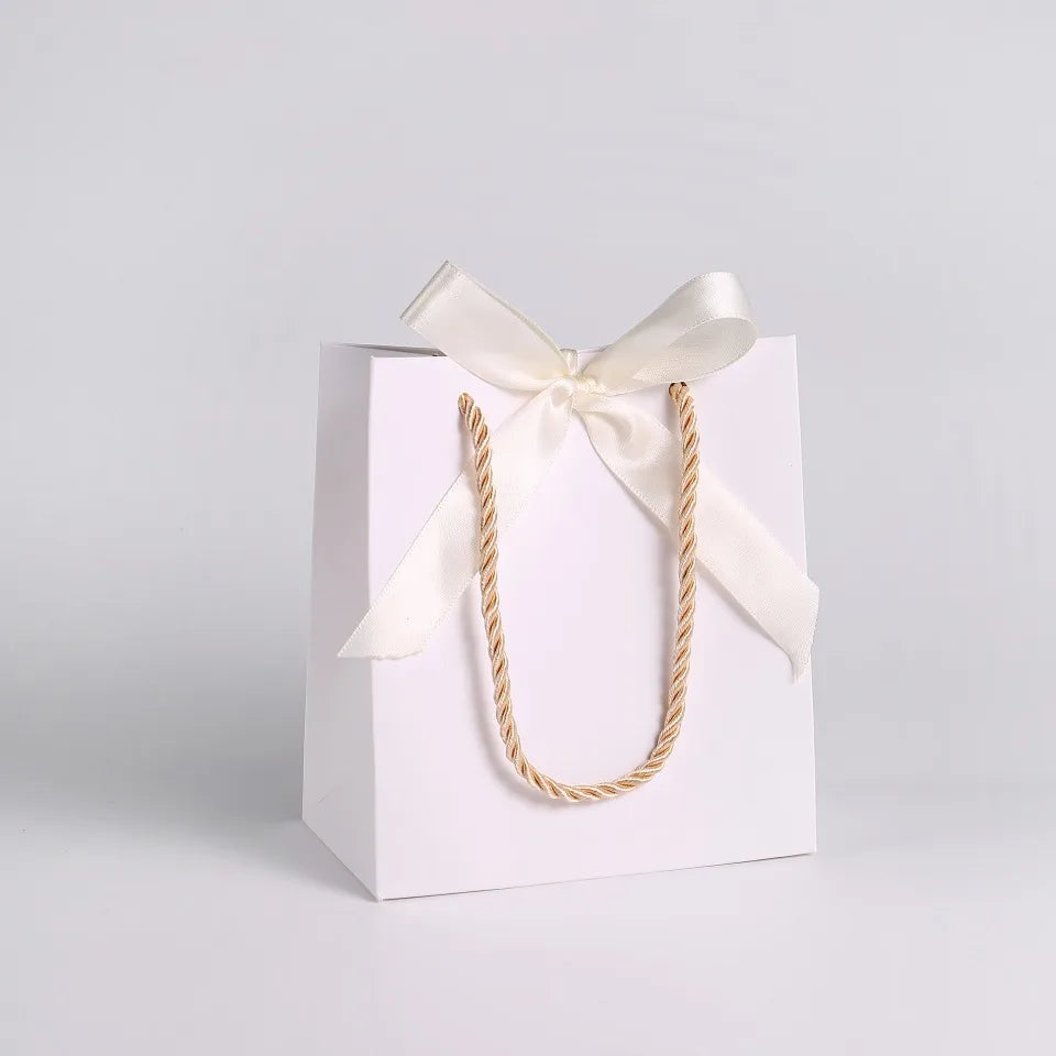 20/50 Reusable Gift Bags with Handles Paper Bags with Bows Shopping Bags Birthday Parties Weddings Graduation Decorative BOX