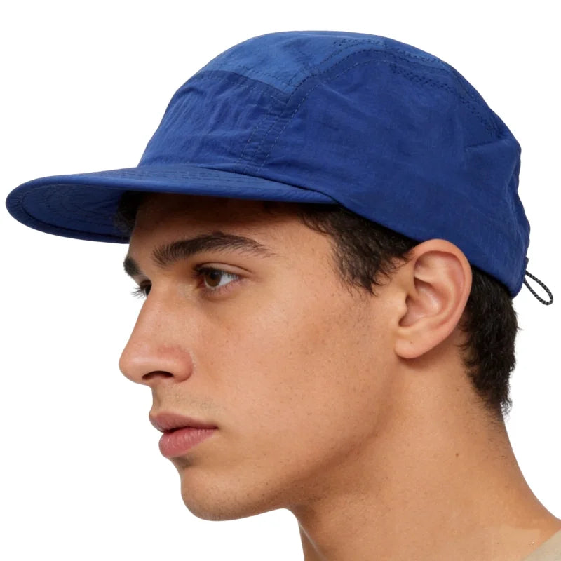 Water Resistant Quick Dry 5 Panel Baseball Hat Lightweight Breathable Sports Sun Caps For Men Women Drawstring Foldable Hats BAZAARHUBO