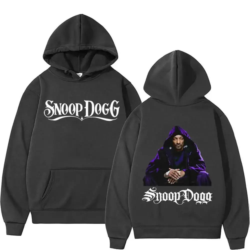 Limited Rapper Snoop Dogg Hooded Vintage Tupac Shakur Print Hoodie Men Women Hip Hop Punk Style Cool Sweatshirt Man's Streetwear