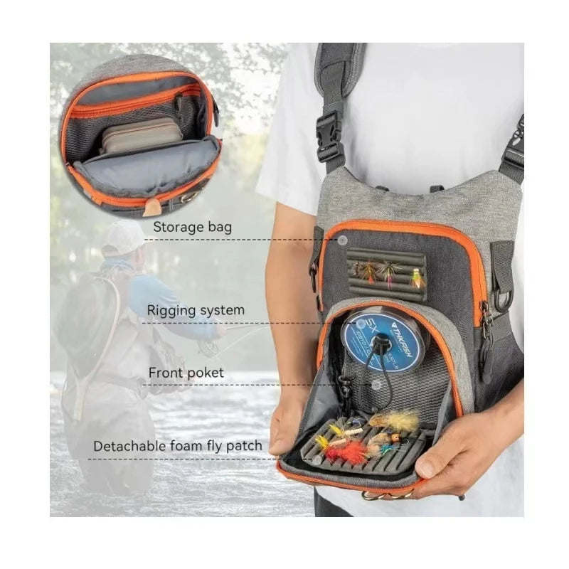 Fly Fishing Bag For Men and Women Fishing Chest Pack Fishing Tackle Boxes Storage Bags Outdoor Ultra Light Vest Fanny Packs