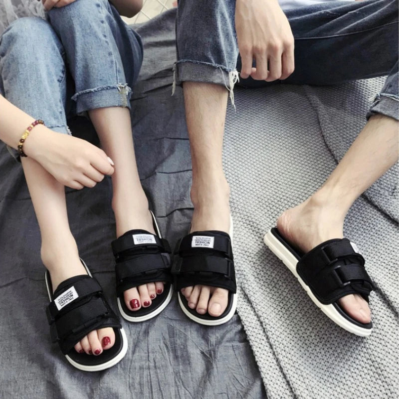 Trendy and Fashionable Sandals and Slippers 2023 Summer New Daily Outwear Slippers Couples Versatile Classic Casual Slippers