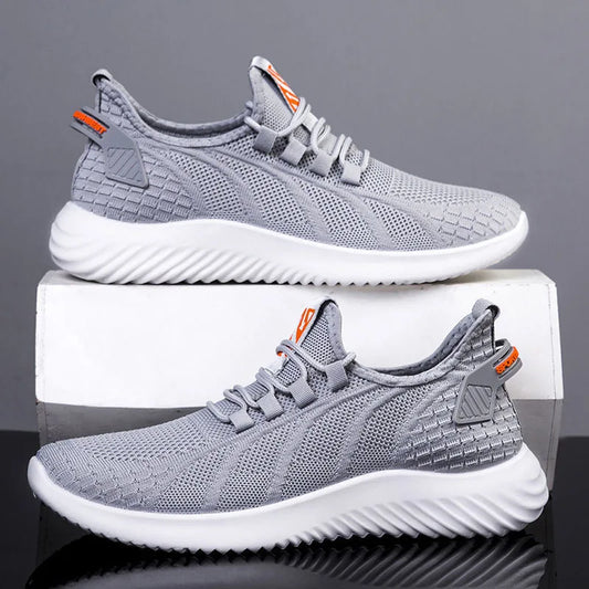 Spring New Fashionable Men's Running Shoes Leisure Style Youth Trendy Sports Shoes Low Top round Toe Rubber Outsole Mesh Lining