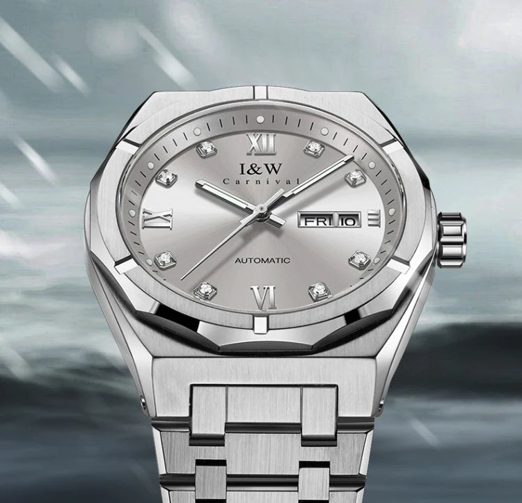 Montre Homme Luxury Brand IW CARNIVAL Mens Watches Sapphire Calendar Luminous 5bar Japan MIYOTA Movement Automatic Watch for Men