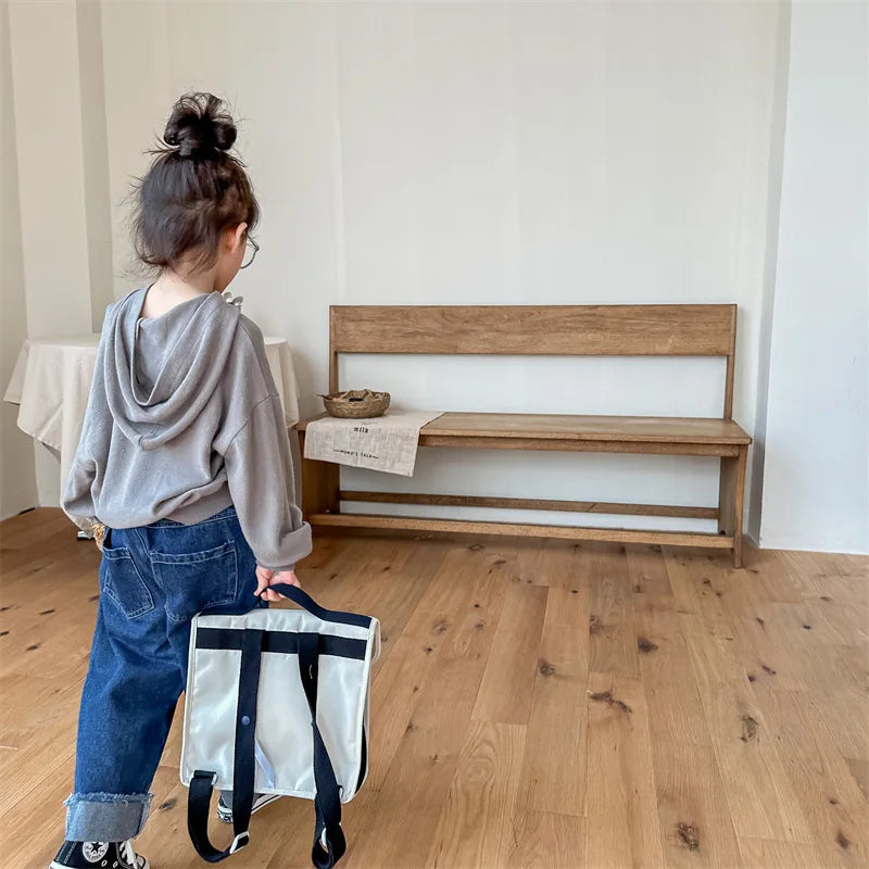 2023 Autumn Spring Baby Girls Boys Denim Pants Loose Fashion Korean Style Kids Casual Jeans Toddler Trouser Children's Clothes